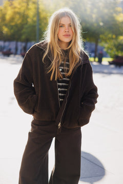 Karoline Teddy Jacket - Dark Brown