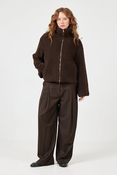 Karoline Teddy Jacket - Dark Brown