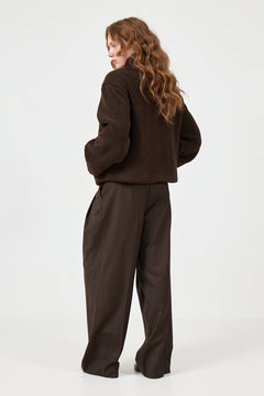 Karoline Teddy Jacket - Dark Brown