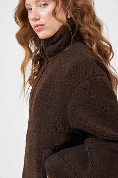 Karoline Teddy Jacket - Dark Brown