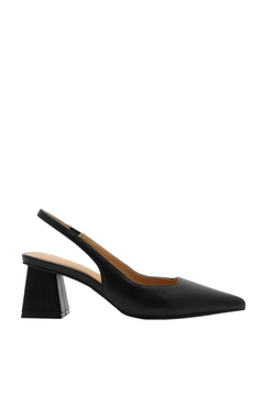 Pia Slingback Satin - Black