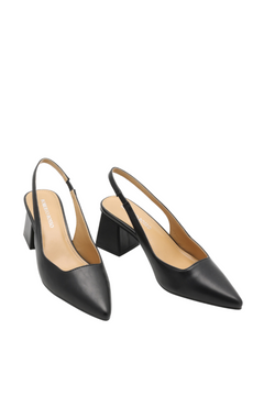 Pia Slingback Satin - Black