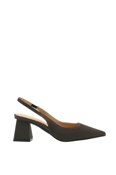 Pia Slingback Satin - Coffee