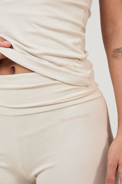 WrapMe Foldover Flare Pant - Creme