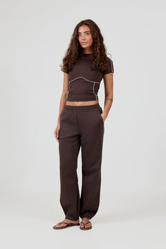 Barrel Sweat Pants - Mocca Brown