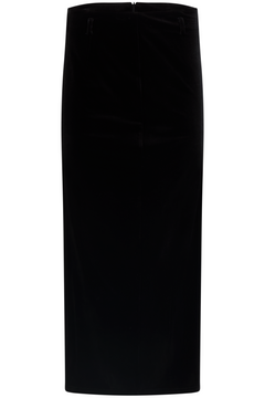 Lene Velvet Pencil Skirt - Black