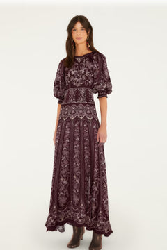 Liz Maxi Dress - Burgundy