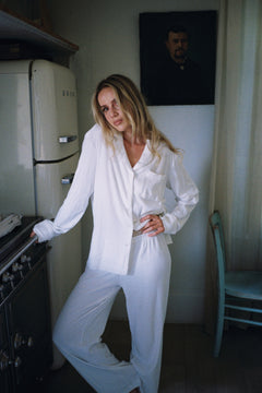 Mel Cotton Pointelle Pj Pants - Off White