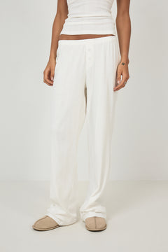 Mel Cotton Pointelle Pj Pants - Off White