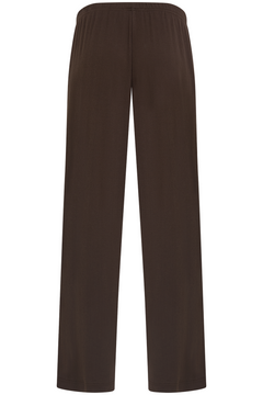 Mel Cotton Pointelle Pj Pants - Dark Brown