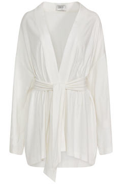 Monique Cotton Pointelle Robe - Off White