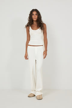 Mon Cotton Pointelle Top - Off White