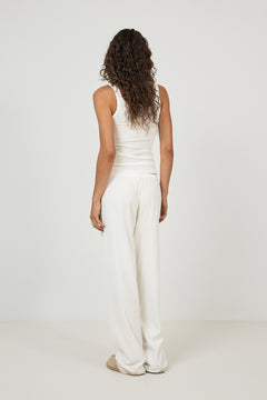 Mon Cotton Pointelle Top - Off White