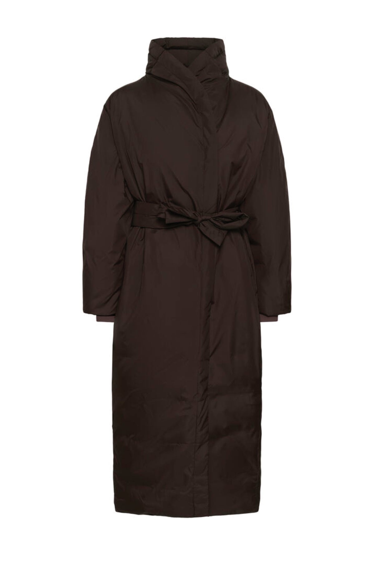 Zinnahiw Cocoon Coat - Chocolate Brown