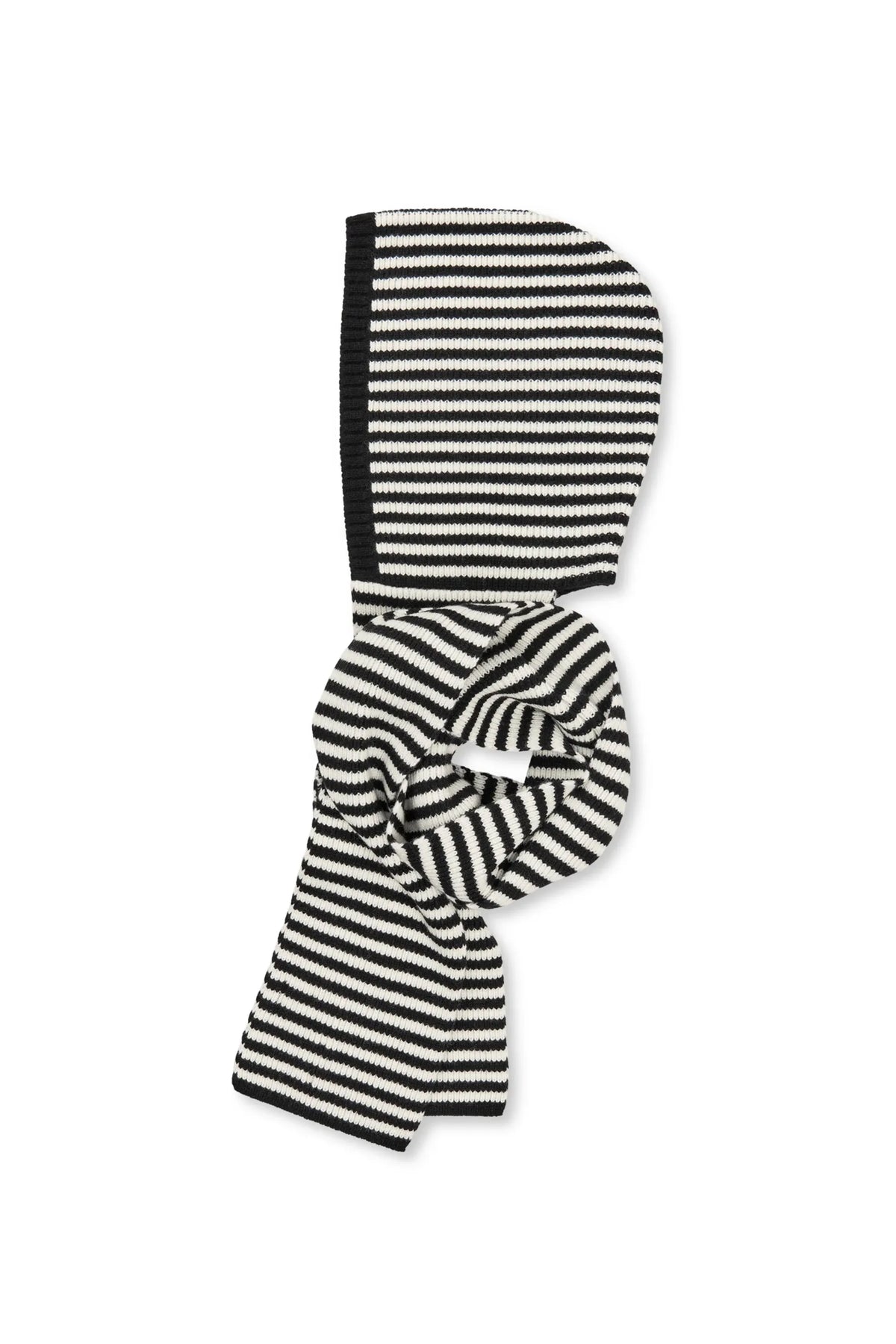 Freja Hooded Scarf - Black/Vanilla Ice