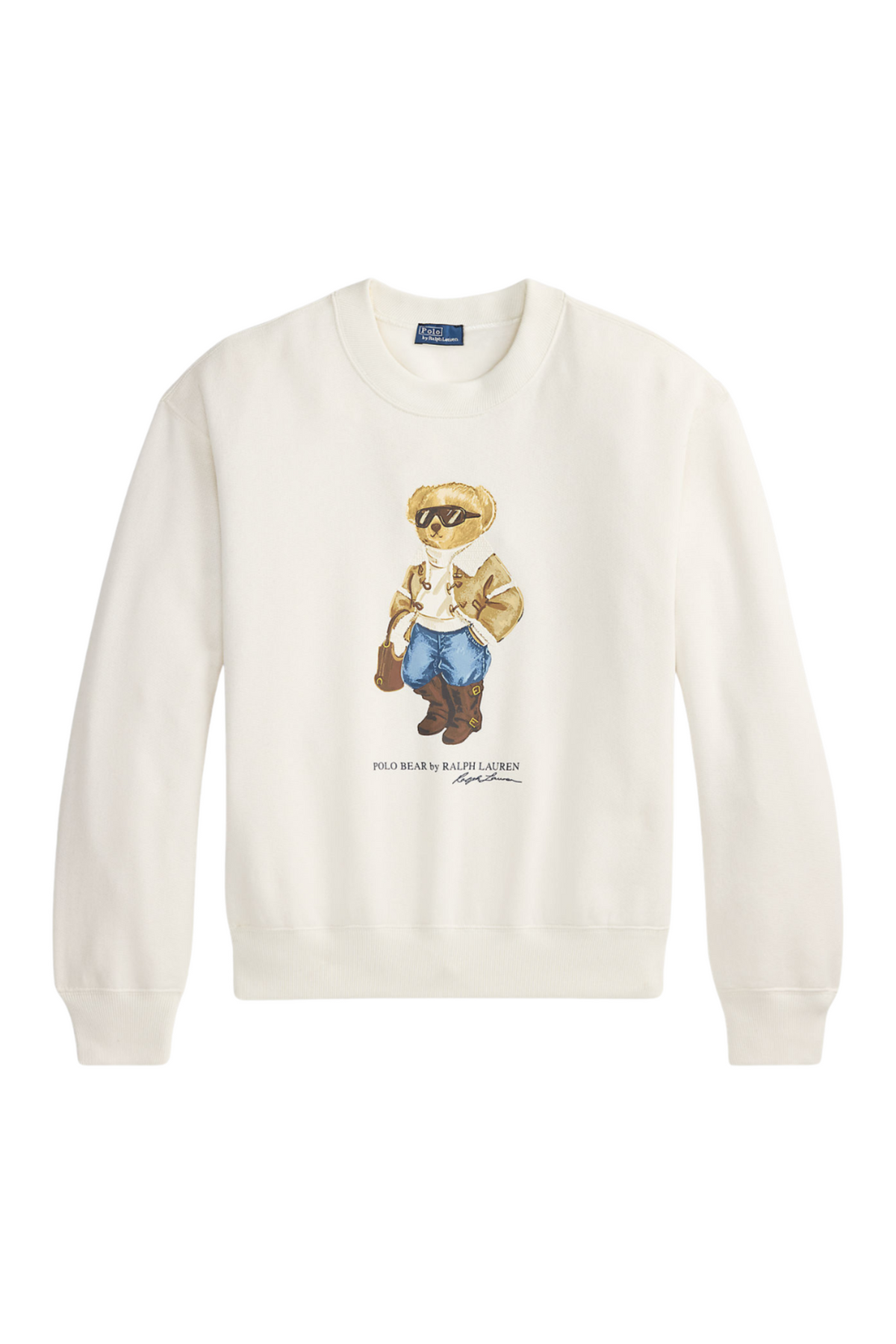 Winter Polo Bear Fleece Crewneck - Antique Cream