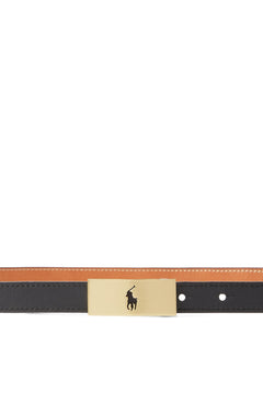 Polo Id Reversible Leather Belt - Black/Cuoio