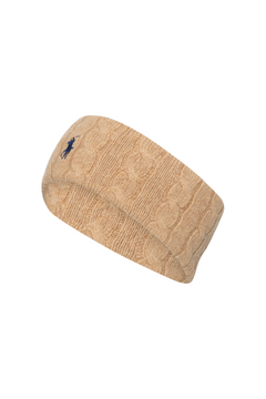 Cable-Knit Wool-Cashmere Head Band - Camel