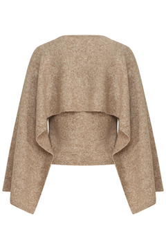 Danie Wool Cape Sweater - Beige