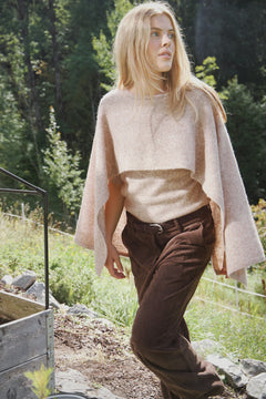 Danie Wool Cape Sweater - Beige