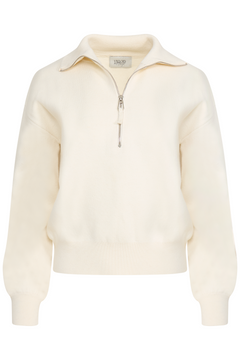 Ani Wool Half Zip Sweater - Off White