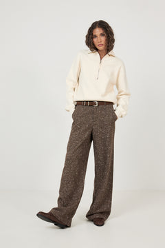 Ani Wool Half Zip Sweater - Off White