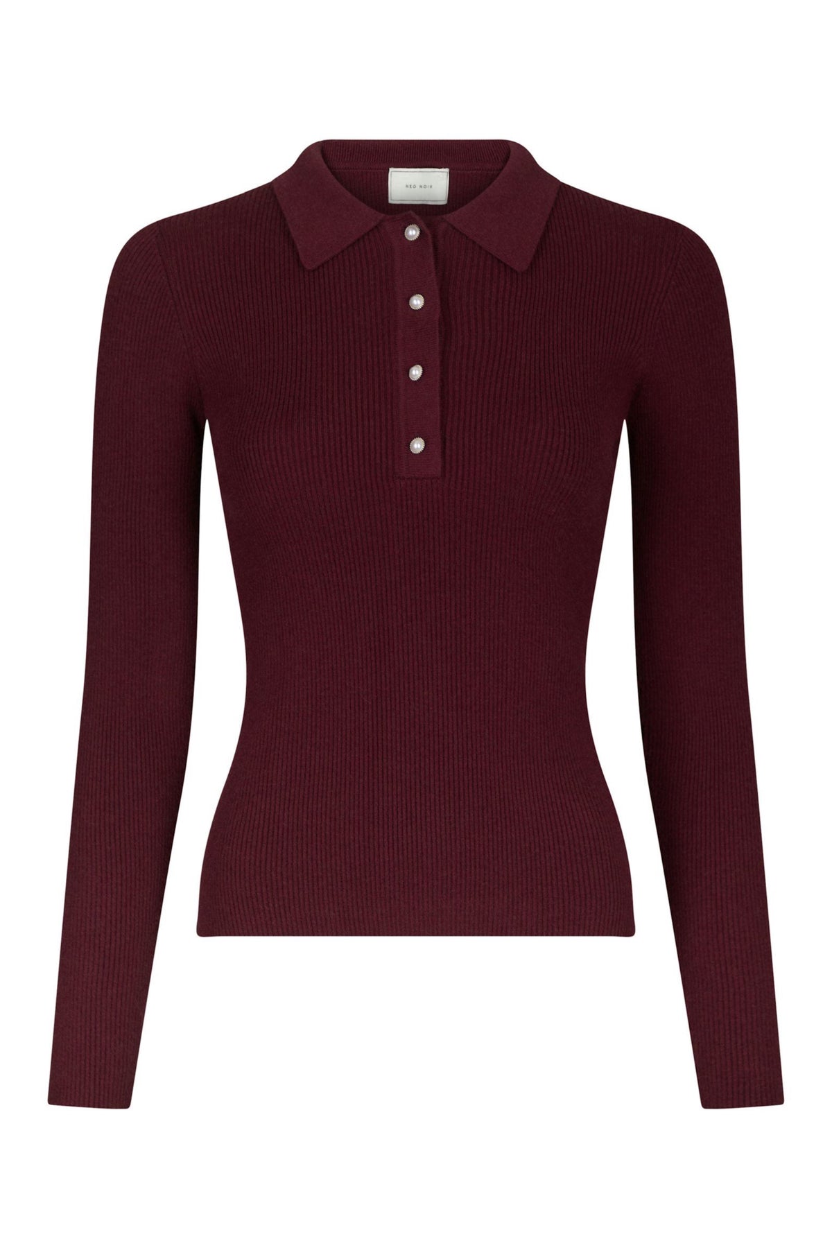 Panama Knit Blouse - Wine