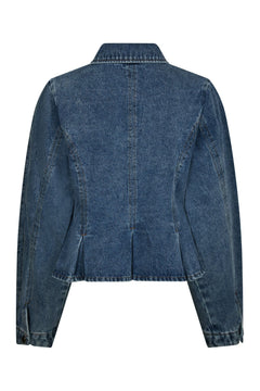Rivora Denim Peplum Jacket - Blue