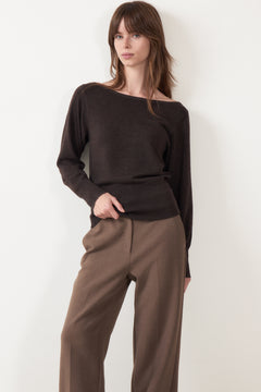 Jessen Knit Blouse - Brown Melange