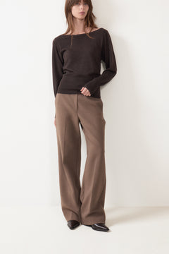 Jessen Knit Blouse - Brown Melange