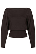 Neo Noir Jessen Stickad Blus - Brun melange