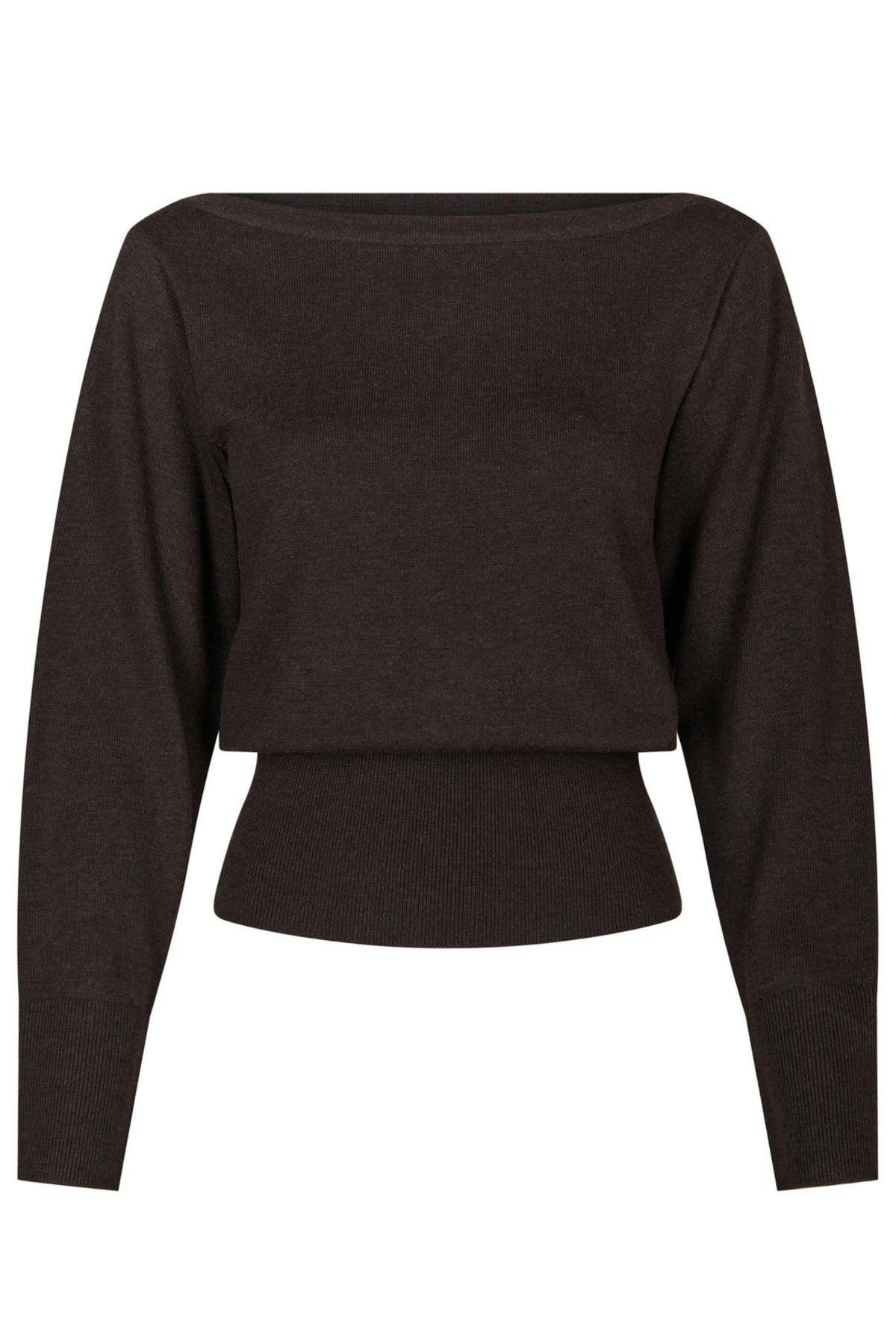 Neo Noir Jessen Stickad Blus - Brun melange