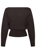 Neo Noir Jessen Stickad Blus - Brun melange