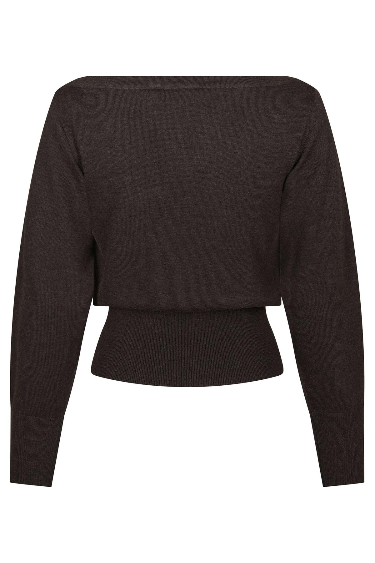 Neo Noir Jessen Stickad Blus - Brun melange