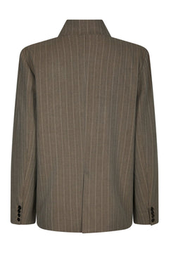 Nerine Pinstripe Blazer - Dark Taupe