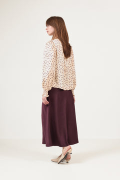Astrida Flower Jacquard Blouse - Creme