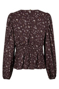 Delphine Flowerbunch Blus - Chocolate Plum