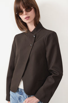 Tiria Structure Blazer - Dark Brown