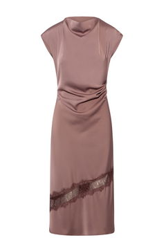 Tailormd Lace Dress - Rose Brown