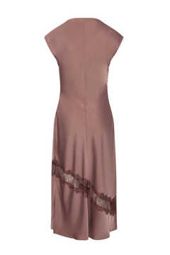 Tailormd Lace Dress - Rose Brown