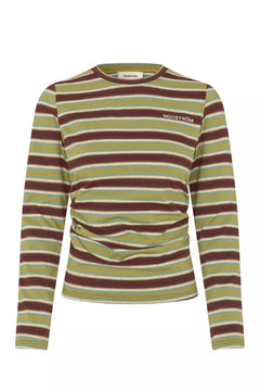 Denismd Slim LS T-Shirt - Windsor Green Stripe