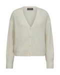Thora V-Neck Knit Kofta - Ecru