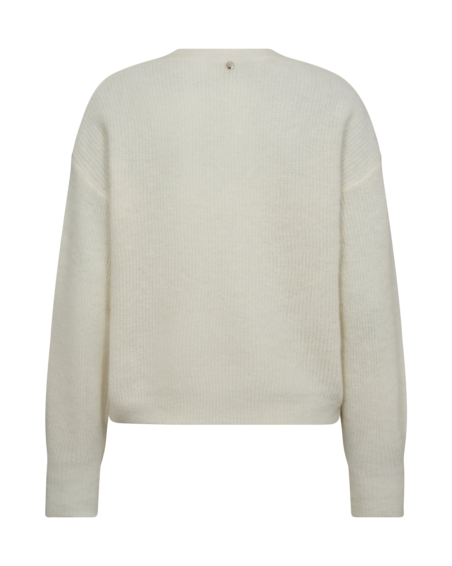 Thora V-Neck Knit Kofta - Ecru