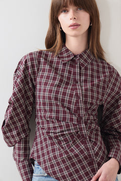 Neoella Medium Check Shirt - Plum