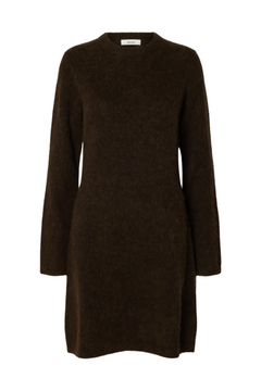 Lulu Brushed O-Neck Ls Dress - Delicioso Melange