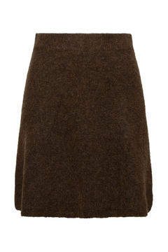 Lulu Brushed Hw Knit Skirt - Delicioso Melange