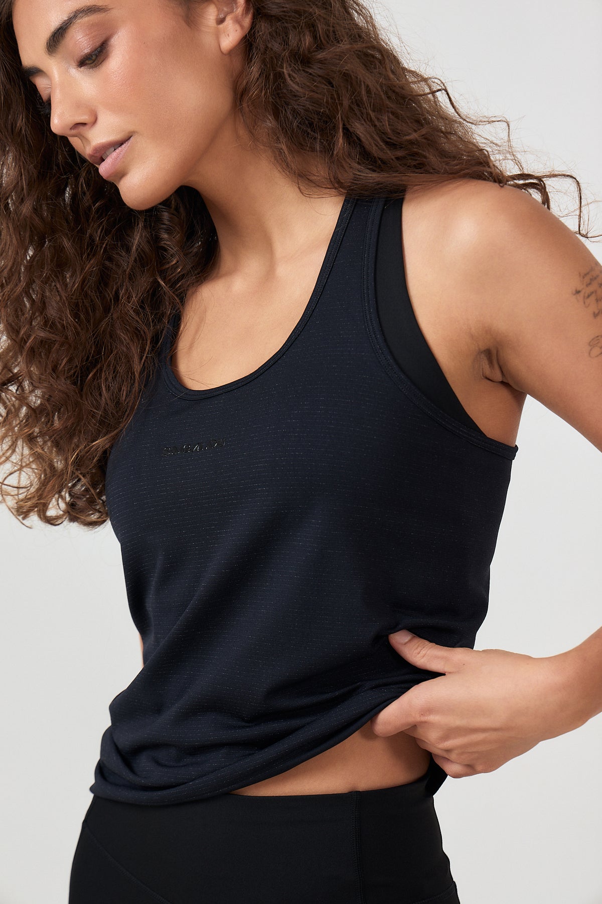Racer Tank - Strong Black