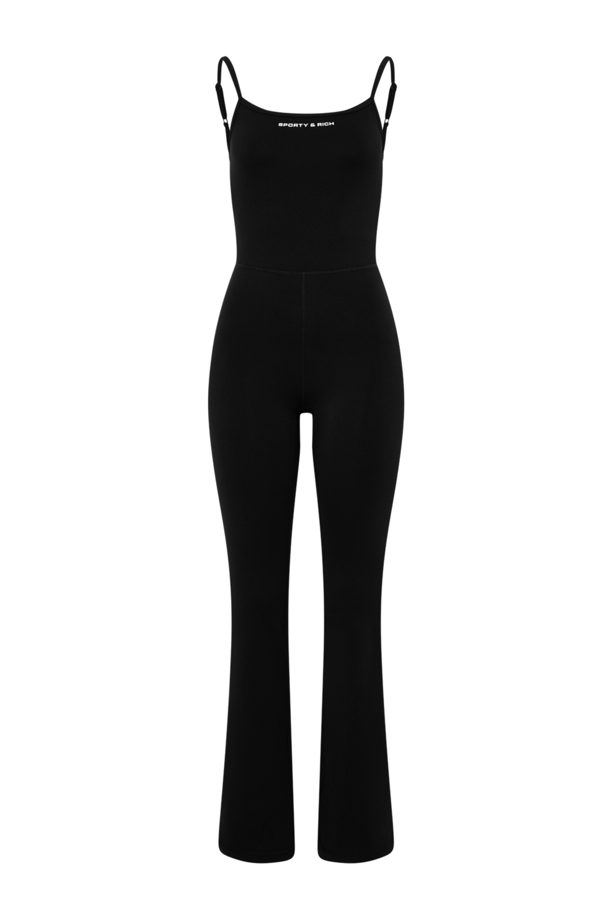 Bold Logo Long Unitard - Black