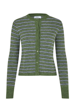 Enada Ls Cardigan St 7216 - Chive Stripe
