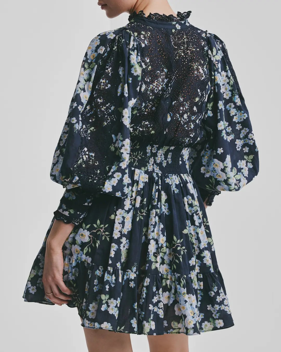 Cotton Slub Mini Dress - Cherry Blossom